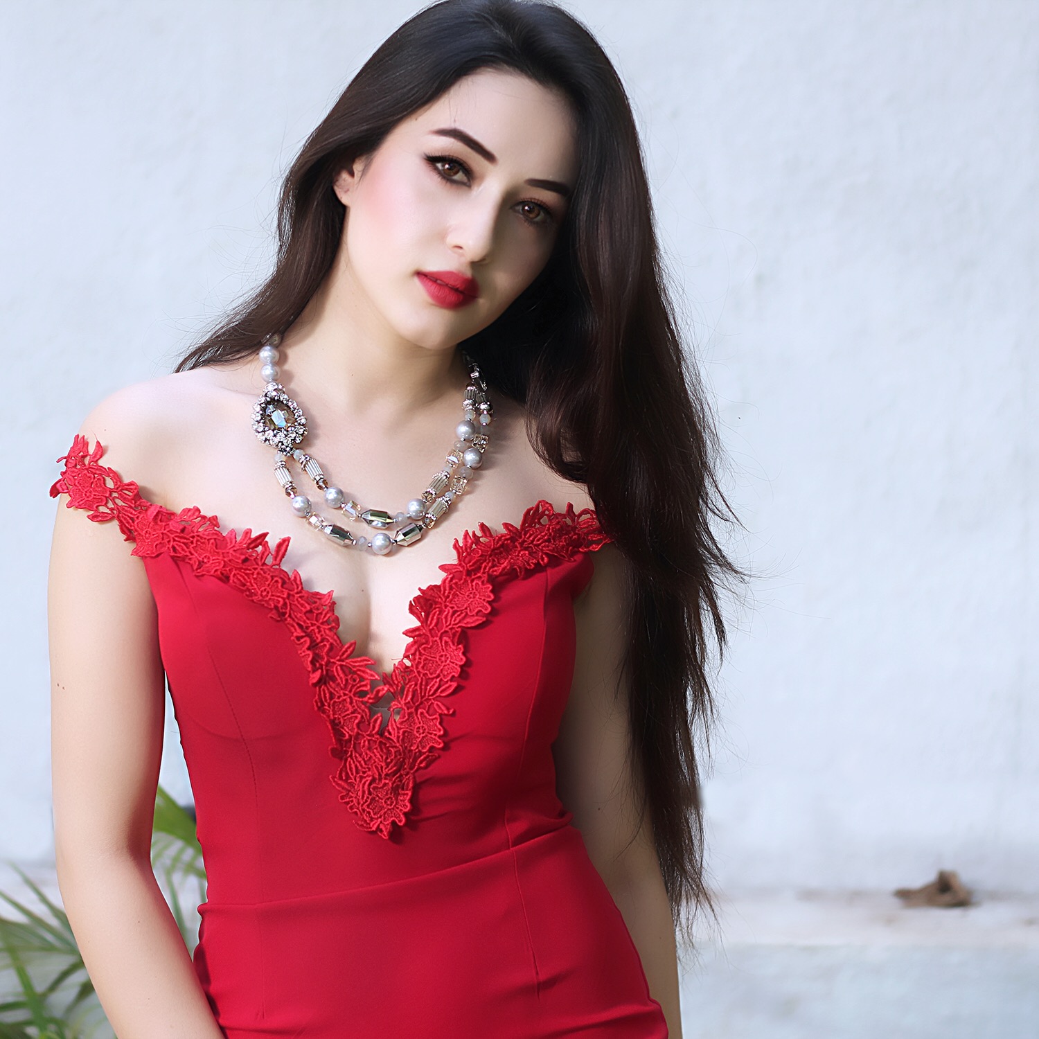 Aditi budhathoki wearing a Sunset In Havana from the Healing Stone Collection